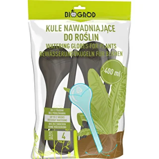 Kule nawadniające do roślin, czarne przezroczyste, 400 ml, 4 szt. – zdjęcie 3