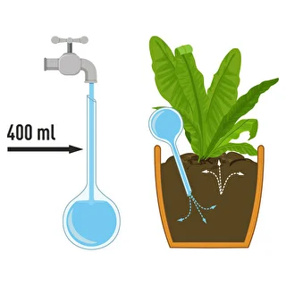Kule nawadniające do roślin, czarne matowe,  400 ml, 2 szt. – zdjęcie 5