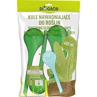 Kule nawadniające do roślin, zielone przezroczyste, 400 ml, 4 szt. – zdjęcie 3