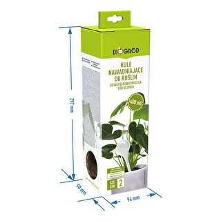 Kule nawadniające do roślin, bursztynowe przezroczyste, 400 ml, 2szt. – zdjęcie 6