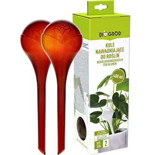 Kule nawadniające do roślin, bursztynowe przezroczyste, 400 ml, 2szt. – zdjęcie 3