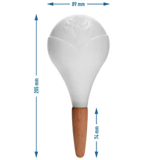 Kula nawadniająca do roślin, biała matowa z ceramiczną nóżką, 400ml – zdjęcie 5