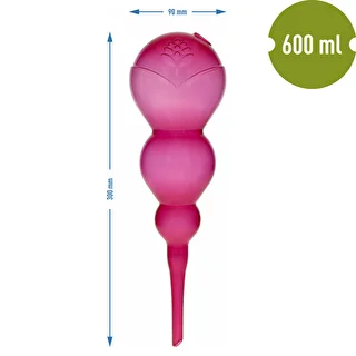 Kula nawadniająca potrójna (trzykomorowa), przezroczysta różowa, 600 ml – zdjęcie 5