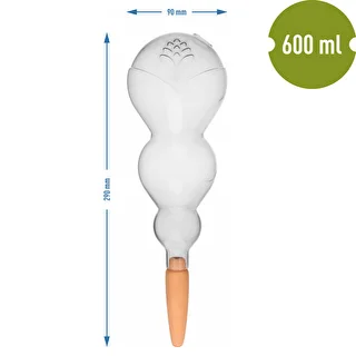 Kula nawadniająca potrójna (trzykomorowa), przezroczysta bezbarwna, z ceramiczną nóżką, 600 ml – zdjęcie 5