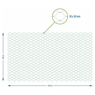 Siatka do ochrony przed ptakami, zielona, 8 m x 14m – zdjęcie 7