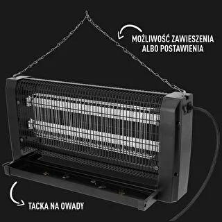 Lampa owadobójcza UVA 20 W, czarna – zdjęcie 5