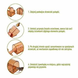 Pułapka na myszy – żywołapka, transparentna, 2 szt. – zdjęcie 4
