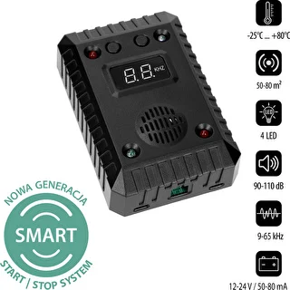 Odstraszacz kun i gryzoni do samochodów i pomieszczeń (ultradźwięki +LED) – zdjęcie 2
