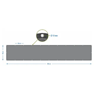Siatka cieniująca (80%, 140 g/m2) 0,9x5 m, grafitowa – zdjęcie 7