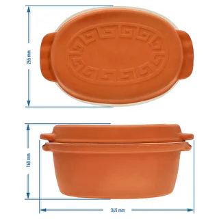 Garnek rzymski szkliwiony 4,5 L (meandry) – zdjęcie 9