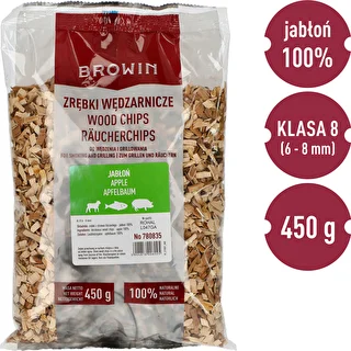 Zrębki do wędzenia/grillowania, jabłoń, 450 g, kl. 8 – zdjęcie 3