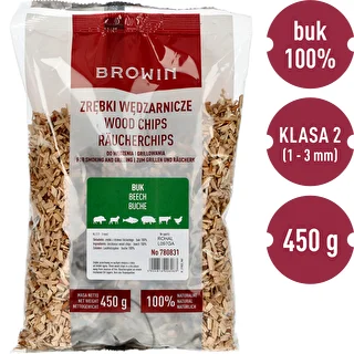 Zrębki do wędzenia/grillowania, buk, 450 g, kl. 2 – zdjęcie 3