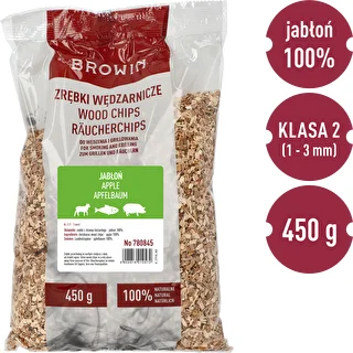 Zrębki do wędzenia/grillowania, jabłoń, 450 g, kl.2 – zdjęcie 2