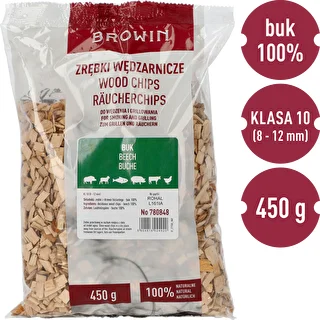 Zrębki do wędzenia/grillowania, buk, 450 g, kl.10 – zdjęcie 3