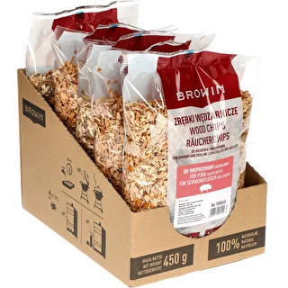 Zrębki do wędzenia/grillowania mix olcha + buk, 450 g, kl. 8 – zdjęcie 2