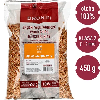 Zrębki do wędzenia/grillowania, olcha, 450 g, kl. 2 – zdjęcie 3