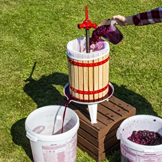 Prasa śrubowa do owoców - drewno, 12 l – zdjęcie 3