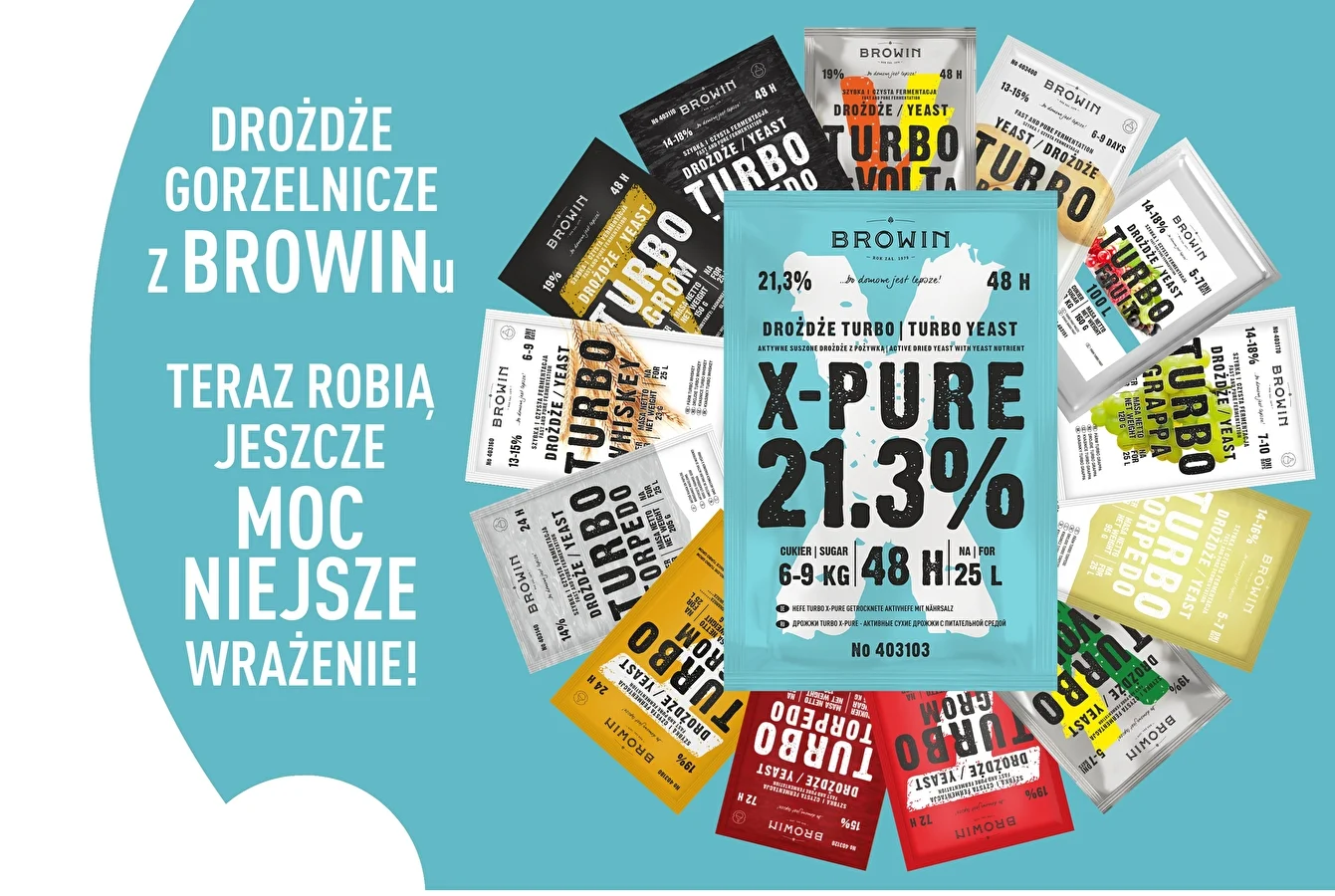 Drożdże gorzelnicze z BROWINu - Teraz robią jeszcze mocniejsze wrażenie!