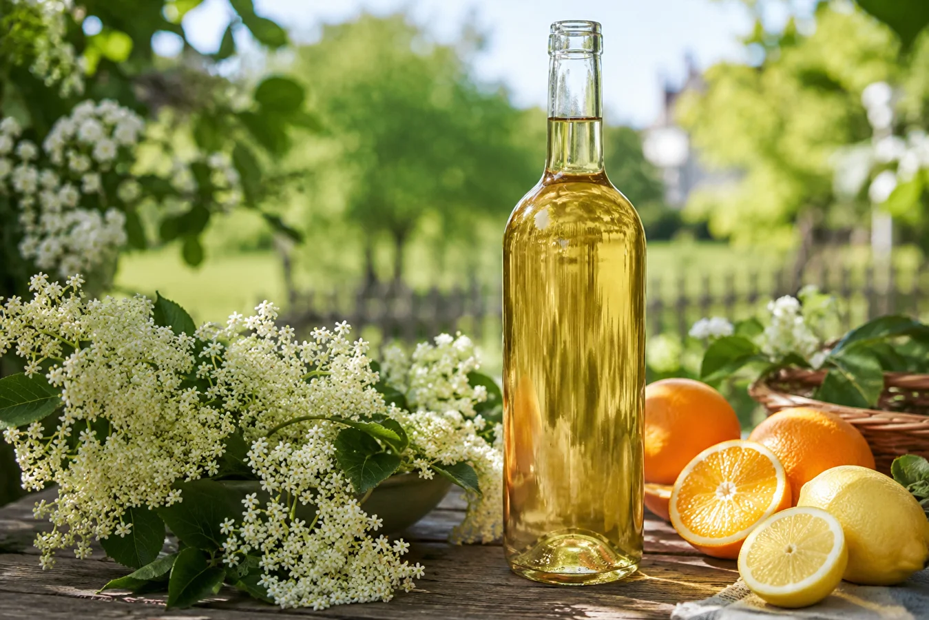 Wino z kwiatów czarnego bzu