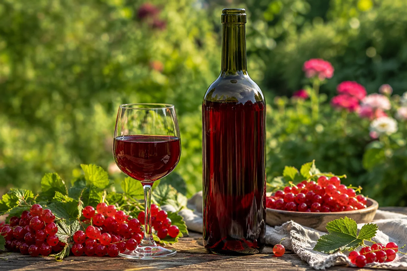 Domowe wino z czerwonych porzeczek