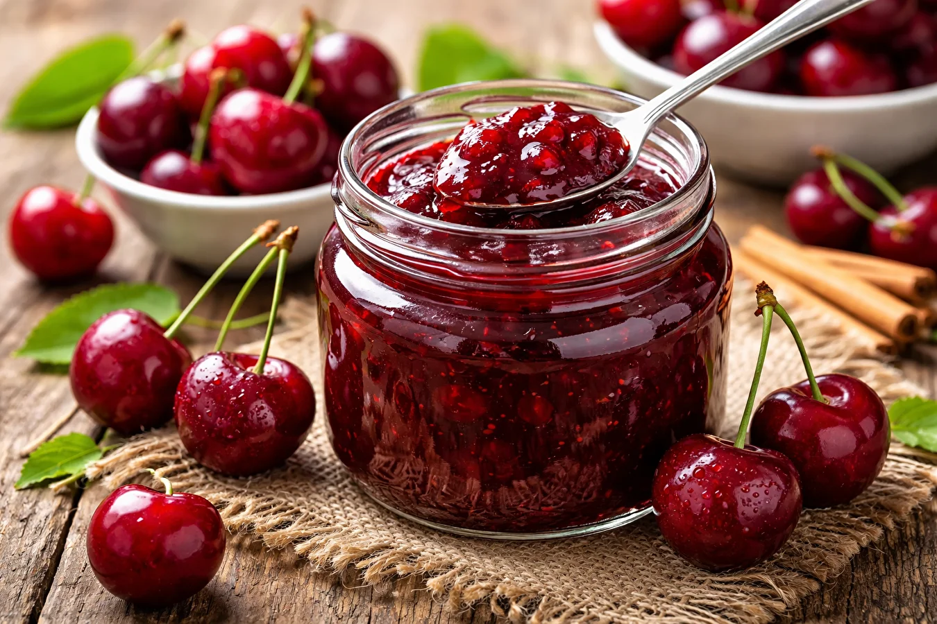 Dżem z czereśni bez cukru