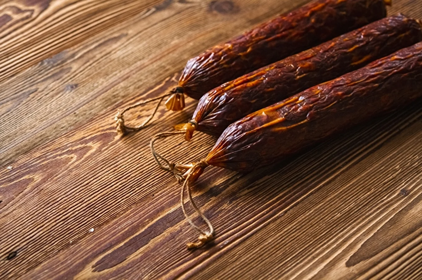 Wędzona kiełbasa krakowska