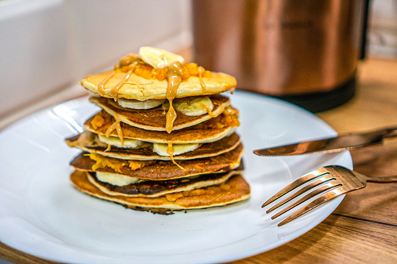 Drożdżowe pancakes bez tłuszczu