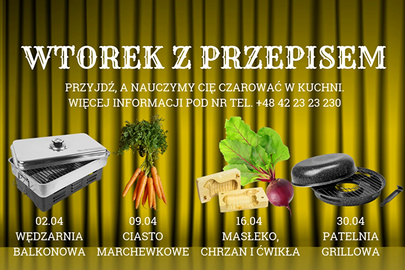 Wtorki z przepisem - harmonogram na kwiecień