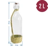 Butelka Grosso 2 L w oplocie, z korkiem mechaniczny - 2 ['butelka z korkiem hermetycznym', ' butelka na oliwę', ' do oliwy', ' do soku', ' do wody']
