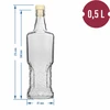 Butelka Kredensowa 0,5 L z korkiem - 5 ['butelka szklana ozdobna', ' butelka z korkiem naturalnym', ' butelka na nalewki']