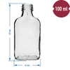 Butelka na nalewki typu piersiówka 100 ml 10 szt. - 4 ['butelka piersiówka', ' butelka na nalewki', ' butelki na likier', ' szklane butelki', ' buteleczki 100 ml', ' butelki na oliwę', ' buteleczki 100 ml', ' szklane buteleczki']