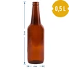 Butelka na piwo 0,5 L - karton 12 szt. - 6 ['butelki do piwa', ' butelka na kapsel', ' butelka do kapslowania', ' do cydru', ' butelka 0', '5 L', ' butelka 500 ml', ' butelka brązowe szkło', ' butelka piwna']