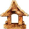 Karmnik dla ptaków drewniany, opalany, góralski domek - 4 ['budka dla ptaków', ' domek dla ptaków', ' dokarmianie ptaków', ' karmnik drewniany', ' karmnik opalany']