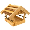 Karmnik dla ptaków - z drewna kryty deskami  - 1 