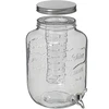 Słoik 7,6 L Cytrynada z kranem i filtrem - biały - 2 ['butelka z kranikiem', ' butla szklana z kranikiem', ' szklana butla na napoje', ' butla', ' butla na napój']