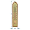 Termometr pokojowy ze złotą skalą (-10°C do +50°C) 22cm, mix - 2 ['termometr wewnętrzny', ' termometr pokojowy', ' termometr do wewnątrz', ' termometr domowy', ' termometr', ' termometr drewniany pokojowy', ' termometr czytelna skala', ' termometr srebrna skala', ' termometr złota skala', ' termometr do powieszenia', ' tradycyjny termometr']