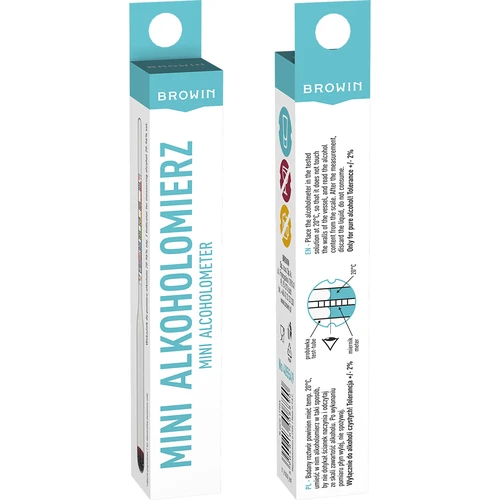 Alkoholomierz Mini - 5 ['alkoholomierz', ' areometr do pomiaru alkoholu', ' wskaźnik alkoholowy', ' do destylatów', ' do wódek', ' do spirytusu', ' miernik do pomiaru alkoholu', ' mały miernik do alkoholu', ' mały alkoholomierz', ' akcesoria do gorzelnictwa']