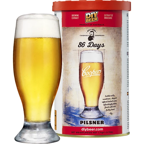 Brewkit Coopers 86 days Pilsner  - 1 ['Pilsner', ' pilzner', ' brewkit', ' piwo']