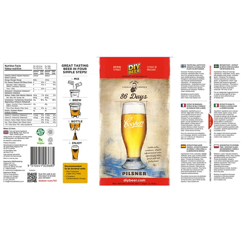 Brewkit Coopers 86 days Pilsner - 5 ['Pilsner', ' pilzner', ' brewkit', ' piwo']