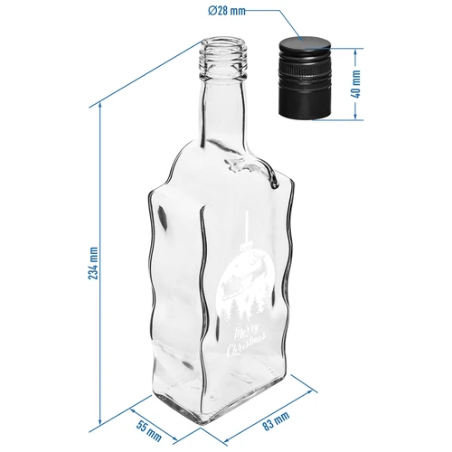 Butelka 500 ml z zakrętką, nadruk Świąteczna Bombka - 4 ['butelka', ' butelki', ' butelka z nadrukiem', ' butelka na święta', ' butelka na Boże Narodzenie', ' butelka na nalewki', ' butelka na bimber', ' butelka na alkohol', ' butelka szklana z zakrętką', ' butelka 500 ml z zakrętką', ' zestaw na Święta', ' butelka pod choinkę', ' trunki na święta', ' ozdobna butelka na pół litra', ' Merry Christmas', ' świąteczny prezent']