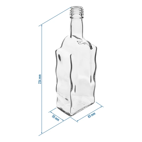 Butelka Klasztorna 500 ml, z zakrętką, biała - 6szt. - 4 ['butelka do alkoholu', ' butelki ozdobne na alkohol', ' butelka szklana na alkohol', ' butelki do bimbru na wesele', ' butelka na nalewkę', ' butelki do nalewek ozdobne', ' butelka fala', ' super butelka']