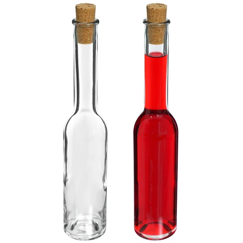 Butelka na nalewkę 200 ml 6 szt.+ 6 korków 23/18 - 6 ['butelka do alkoholu', ' butelki ozdobne na alkohol', ' butelka szklana na alkohol', ' butelki do bimbru na wesele', ' butelka na nalewkę', ' butelka do wina', ' butelki na wino', ' nalewka']