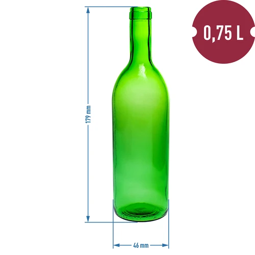 Butelka na wino 0,75L z korkami i kapturkami - 12 szt. - 6 ['butelki do wina', ' zestaw butelek', ' butelki 12 szt.', ' butelki z korkami', ' butelki winiarskie', ' kapturki termokurczliwe', ' zestaw do wina', ' butelki 750 ml', ' karton butelek', ' domowe wino', ' korki z korka', ' pudełko na butelki']