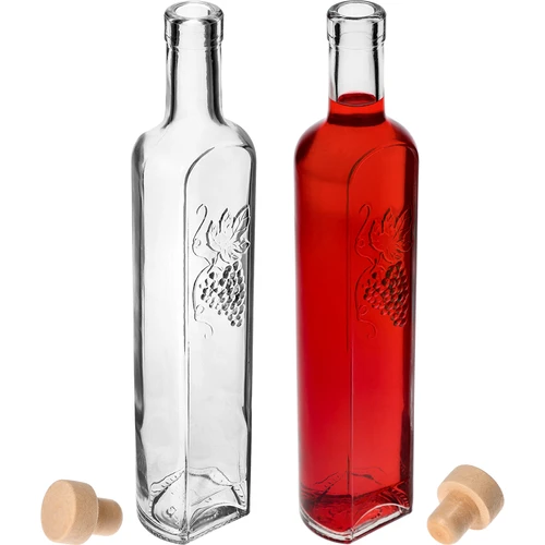 Butelka NieWINNA 500 ml z korkiem - 5 ['butelka na nalewkę', ' butelka dekoracyjna', ' butelka z winogronem', ' butelka na wino', ' butelka na miód pitny', ' butelka na oliwę', ' butelka na olej', ' butelka z korkiem', ' butelka 500 ml', ' butelka ozdobna', ' butelka na prezent']