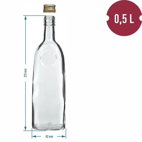 Butelka Staromiejska 500ml z zakrętką, 6szt. - 7 ['butelka do nalewek', ' butelka do wódki', ' butelka ozdobna']