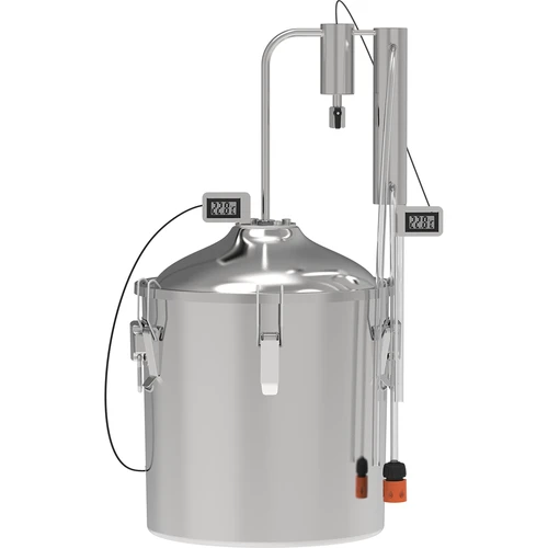 Destylator klasyczny Convex 30 L - 1 odstojnik - 2 ['destylator Browin', ' destylatory modułowe', ' destylator z odstojnikami', ' destylator modułowy', ' odstojniki do destylatora', ' czysty destylat', ' zestaw destylacyjny', ' wypukła pokrywa', ' pokrywa typu convex', ' pojemnik destylacyjny z pokrywą', ' zestaw do destylacji', ' zestaw destylacyjny do rozbudowy', ' destylacja na różnych źródłach ciepła']