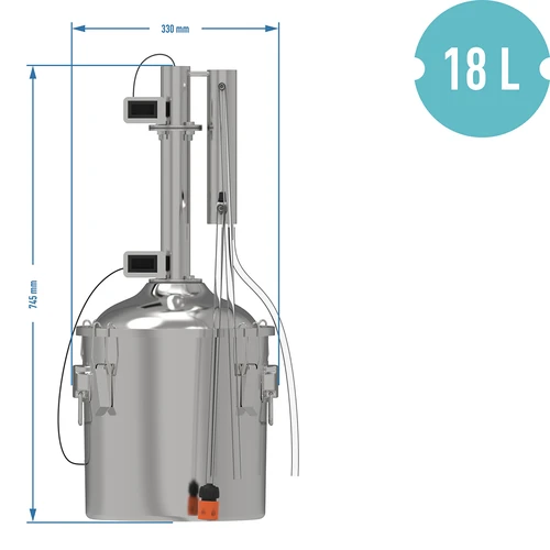 DESTYLATOR MODUŁOWY CONVEX 18L-PODSTAWOWY - 11 ['zestaw do destylacji', ' destylator modułowy', ' destylacja okresowa prosta', ' jak destylować', ' tani destylator', ' filtr katalityczny', ' do whiskey', ' gin', ' calvados']