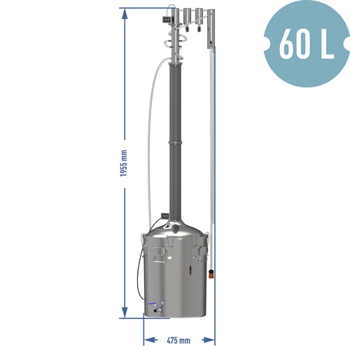 Destylator modułowy Convex elektryczny 60 L - Perun XXL - 16 ['destylator Browin', ' destylatory modułowe', ' destylator z odstojnikami', ' destylator modułowy', ' odstojniki do destylatora', ' czysty destylat', ' zestaw destylacyjny', ' wypukła pokrywa', ' pokrywa typu convex', ' pojemnik destylacyjny z pokrywą', ' zestaw do destylacji', ' zestaw destylacyjny do rozbudowy', ' destylacja na różnych źródłach ciepła', ' destylator 60 L', ' zimne palce']