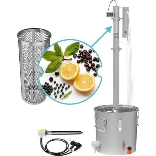 Destylator modułowy do aromatyzacji destylatów 30 L - elektryczny  - 1 ['destylator eklektryczny', ' destylator browin', ' aromatyzacja alkoholi', ' aromatyzator', ' gin', ' absynt', ' do alkoholi owocowych', ' olejki eteryczne', ' destylator do ziół', ' destylator do aromatyzacji']