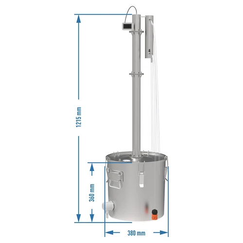 Destylator modułowy do aromatyzacji destylatów 30 L - elektryczny - 22 ['destylator eklektryczny', ' destylator browin', ' aromatyzacja alkoholi', ' aromatyzator', ' gin', ' absynt', ' do alkoholi owocowych', ' olejki eteryczne', ' destylator do ziół', ' destylator do aromatyzacji']